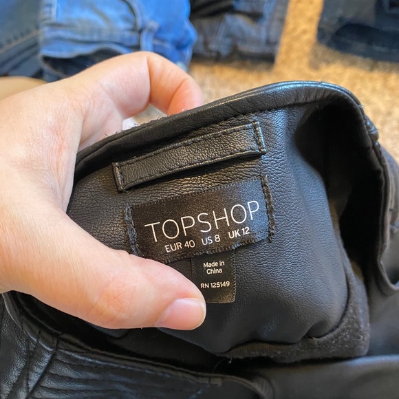 Topshop Faux Leather Jacket - Picture 5 of 5